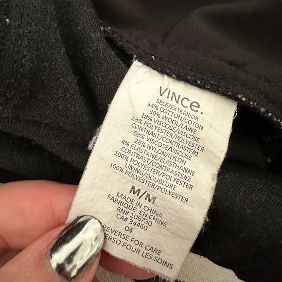 VINCE | Gray Boucle Front Wool Blend Curved Hem Dress | Size Medium - Picture 8 of 8